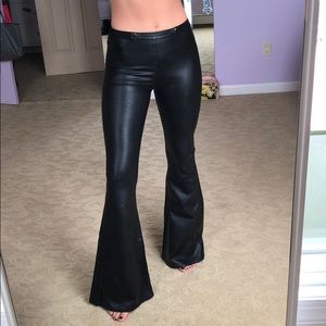 leather bell bottom